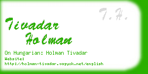 tivadar holman business card